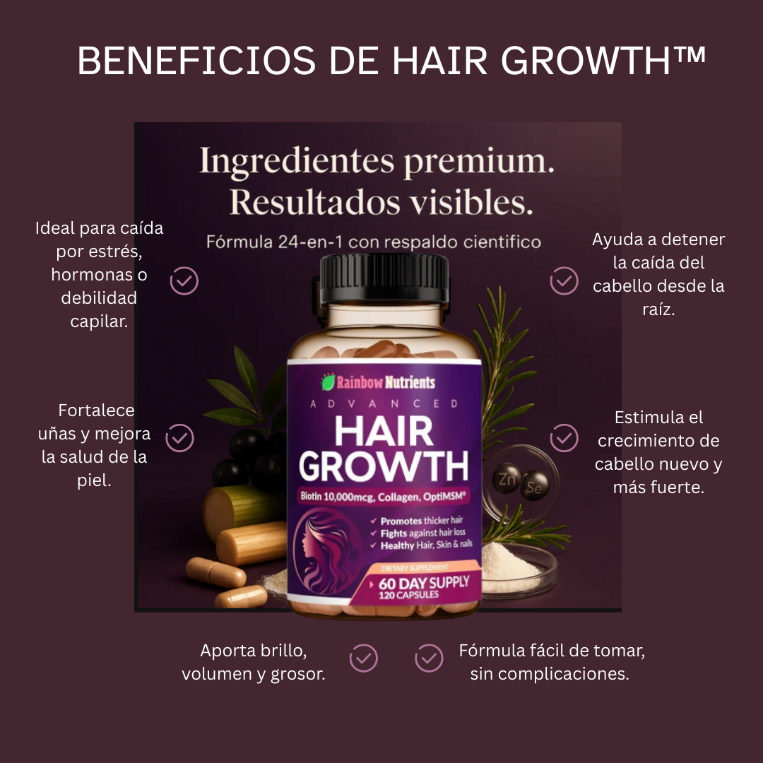 HAIR GROWTH™ - Fortalecimiento y crecimiento de cabello